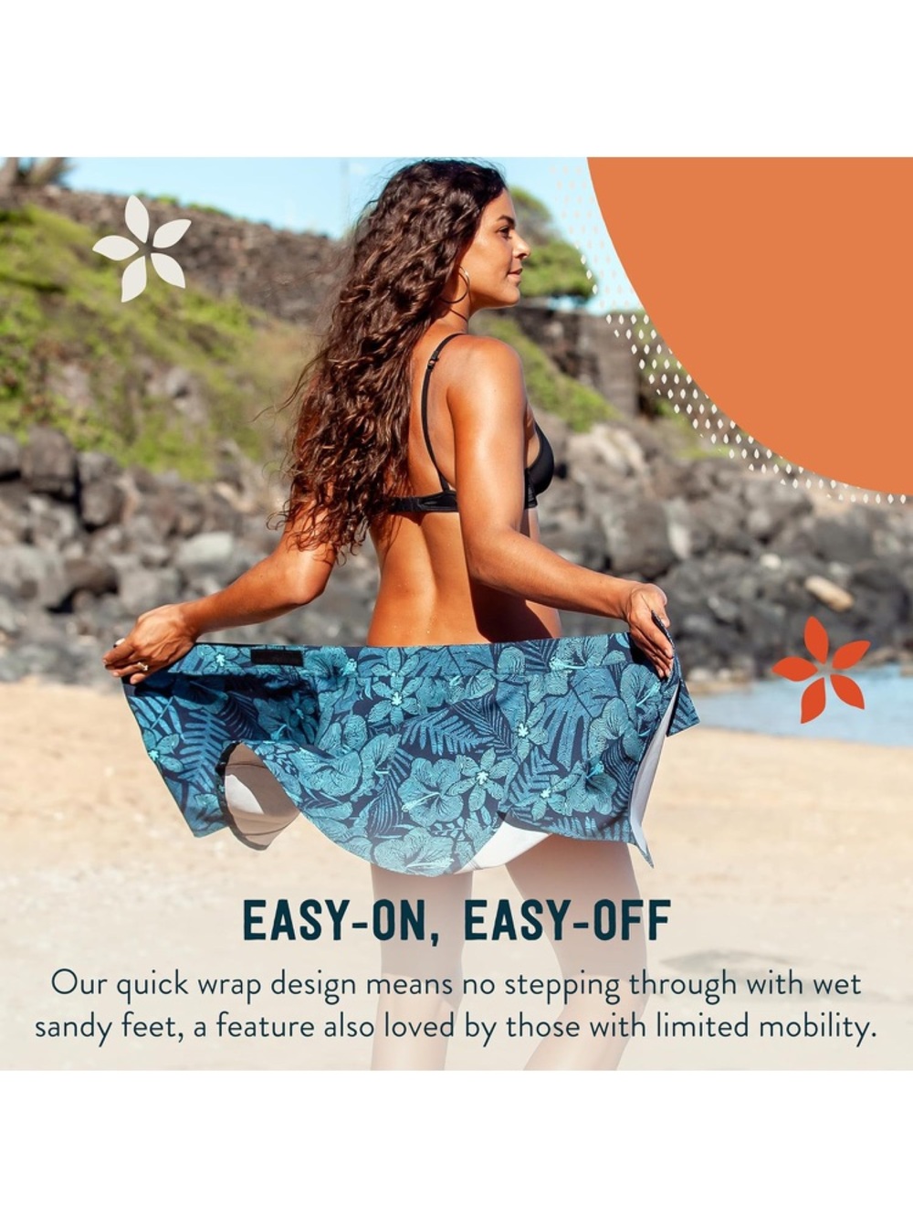 Rip Skirt Blue Tropical Print Skort - Picture 4 of 12